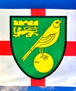 Norwich City  Football Club Flag White Red 3x5ft Banner Polyester