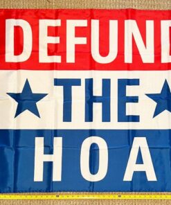 Welcome Flag Defund The HOA Block Home Owners Sign Poster USA 3x5'
