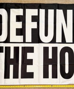 Welcome Flag Defund The HOA Black White Bl Home Owners Sign Poster USA 3x5'