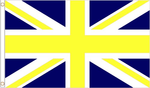 Oxford United Yellow and Blue Union Flag 3x5ft Banner Polyester