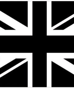 Derby County Black and White Union Flag 3x5ft Banner Polyester