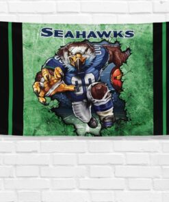 Seattle Seahawks 3x5 ft Flag Football Champions Wall Decor Banner