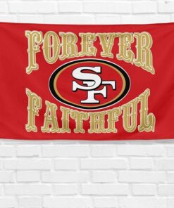San Francisco 49ers Forever Faithful 3x5 ft Flag Super Bowl Christmas Banner