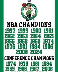 Boston Celtics Basketball Team Winners Flag 3x5ft banner