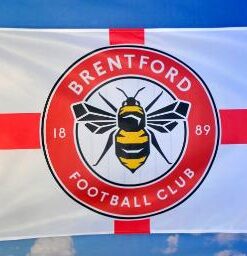 Brentford Football Club Flag Red White 3x5ft Polyester Banner