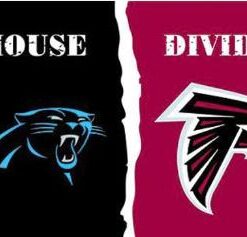 Carolina Panthers and Atlanta Falcons Divided Flag 3x5ft