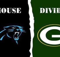 Carolina Panthers and Green Bay Packers Divided Flag 3x5ft