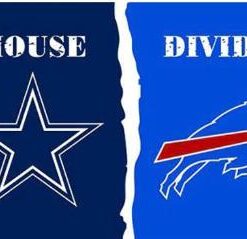 Dallas Cowboys and Buffalo Bills Divided Flag 3x5ft