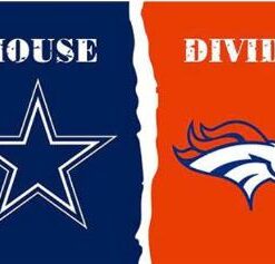 Dallas Cowboys and Denver Broncos Divided Flag 3x5ft