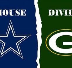 Dallas Cowboys and Green Bay Packers Divided Flag 3x5ft