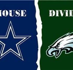 Dallas Cowboys and Philadelphia Eagles Divided Flag 3x5ft