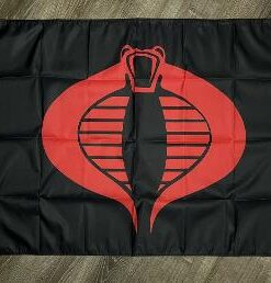 G.I. Joe Cobra Flag 3x5 ft Black Red Banner Man-Cave Garage Collectible Toy New