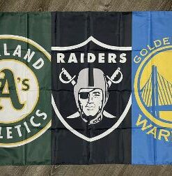Golden State Warriors Raiders Athletics Flag 3x5 ft Banner Man-Cave