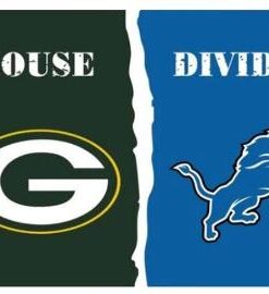 Green Bay Packers and Detroit Lions Divided Flag 3x5ft