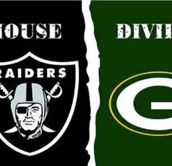 Las Vegas Raiders and Green Bay Packers Divided Flag 3x5ft