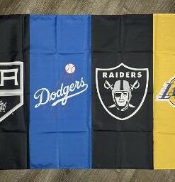 Los Angeles Lakers Dodgers Kings Oakland Raiders Flag 3x5 ft Banner Man-Cave