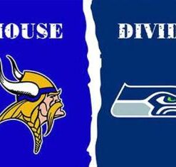 Minnesota Vikings and Seattle Seahawks Divided Flag 3x5ft