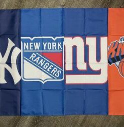 New York Yankees Rangers Giants Knicks Flag 3x5 ft Sports Banner Man-Cave Garage
