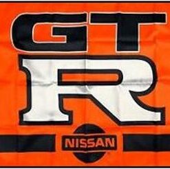 Nissan GTR Flag Orange 3X5 Ft Polyester Banner USA 90x150cm