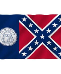 Old Georgia State Flag - Georgia 1956-2001 Flag Polyester with Brass Gromme