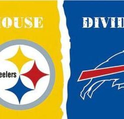 Pittsburgh Steelers and Buffalo Bills Divided Flag 3x5ft