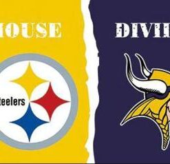 Pittsburgh Steelers and Minnesota Vikings Divided Flag 3x5ft