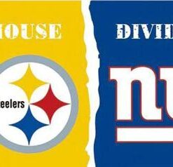 Pittsburgh Steelers and New York Giants Divided Flag 3x5ft