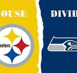 Pittsburgh Steelers and Seattle Seahawks Divided Flag 3x5ft