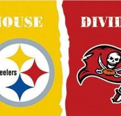Pittsburgh Steelers and Tampa Bay Buccaneers Divided Flag 3x5ft