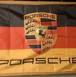 Porsche Flag 3X5 Ft Polyester Banner USA 90x150cm Black Red Yellow