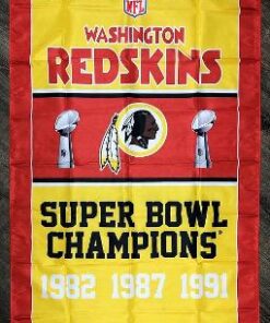 Washington Redskins Vertical Super Bowl Championship Flag 3x5 ft Sports Banner