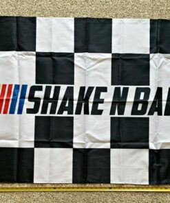 Shake N Bake Flag Outlaws Nascar Racing Checkered Poster Sign 3x5ft