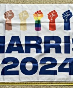Kamala Harris Flag 2024 White Harris Equality Fists Usa 2024 Sign 3x5ft