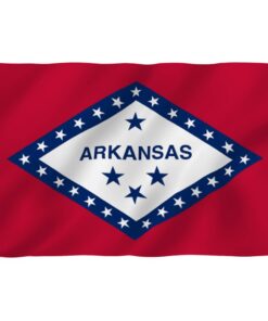 Arkansas State Polyester Flag - Arkansas Ar Flag Polyester With Brass Grommets 3x5ft Banner Usa