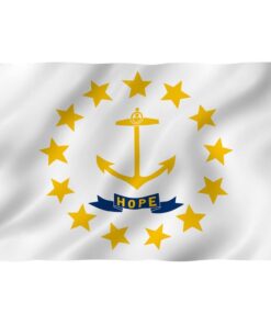 Rhode Island State Flag - Rhode Island Ri Flag Polyester With Brass Grommets 3x5ft Banner Usa