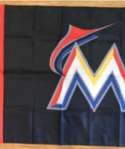 Miami Marlins Baseball Flag 3x5ft Banner Usa Polyester With Brass Grommets