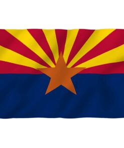 Arizona State Polyester Flag - Arizona Az State Flag With Brass Grommets 3x5ft Banner Usa