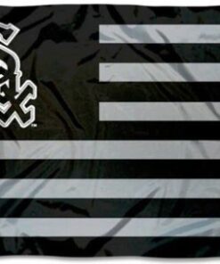 Chicago White Sox Black Nation Flag 3x5ft Banner Usa Polyester With Brass Grommets