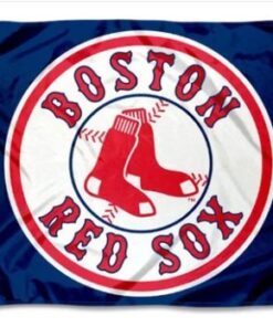 Boston Red Sox Star And Stripes Flag 3x5ft Banner Usa Polyester With Brass Grommets
