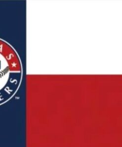 Texas Rangers Logo Us Flag 3x5ft Banner Usa Polyester With Brass Grommets