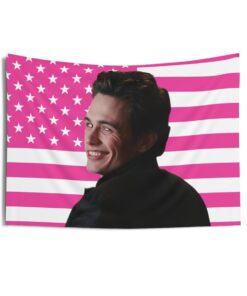 James Franco Wink Tapestries, James Franco Pink Flag, James Franco as Harry Osborn Indoor Wall Tapestries