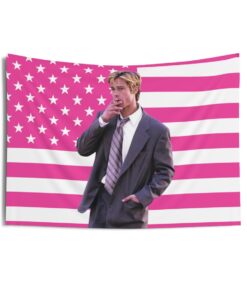 Smoking Joe Black (Brad Pitt) Tapestries, Brad Pitt Pink Flag, Brad Pitt Indoor Wall Tapestries