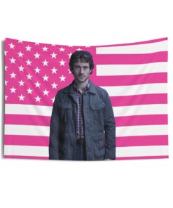 Will Graham Tapestries, Will Graham Pink Flag, Hugh Dancy as Will Graham Indoor Wall Tapestries