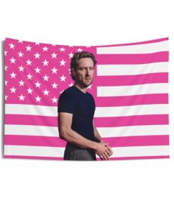 Lewis Pullman Tapestries, Lewis Pullman Pink Flag, Lewis Pullman