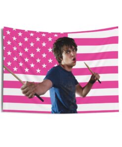Rodrick drumstick Tapestries, Devon Bostick Pink Flag, Rodrick Heffley Indoor Wall Tapestries