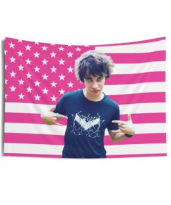 Rodrick Heffley as Rodrick drumstick Tapestries, Devon Bostick Pink Flag, Rodrick Heffley Indoor Wall Tapestries
