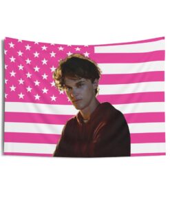Conrad Fisher Tapestries, Conrad Fisher Pink Flag, Christopher Briney - Conrad Fisher Indoor Wall Tapestries