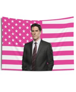 Aaron Hotchner Tapestries, Aaron Hotchner Pink Flag, Thomas Gibson - Aaron Hotchner Indoor Wall Tapestries