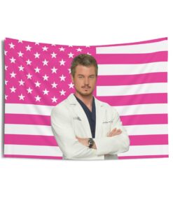 Dr. Mark Sloan Tapestries, Dr. Mark Sloan Pink Flag, Eric Dane - Dr. Mark Sloan Indoor Wall Tapestries