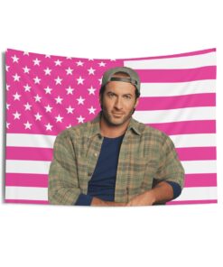 Luke Danes Tapestries, Luke Danes Pink Flag, Scott Patterson - Luke Danes Indoor Wall Tapestries